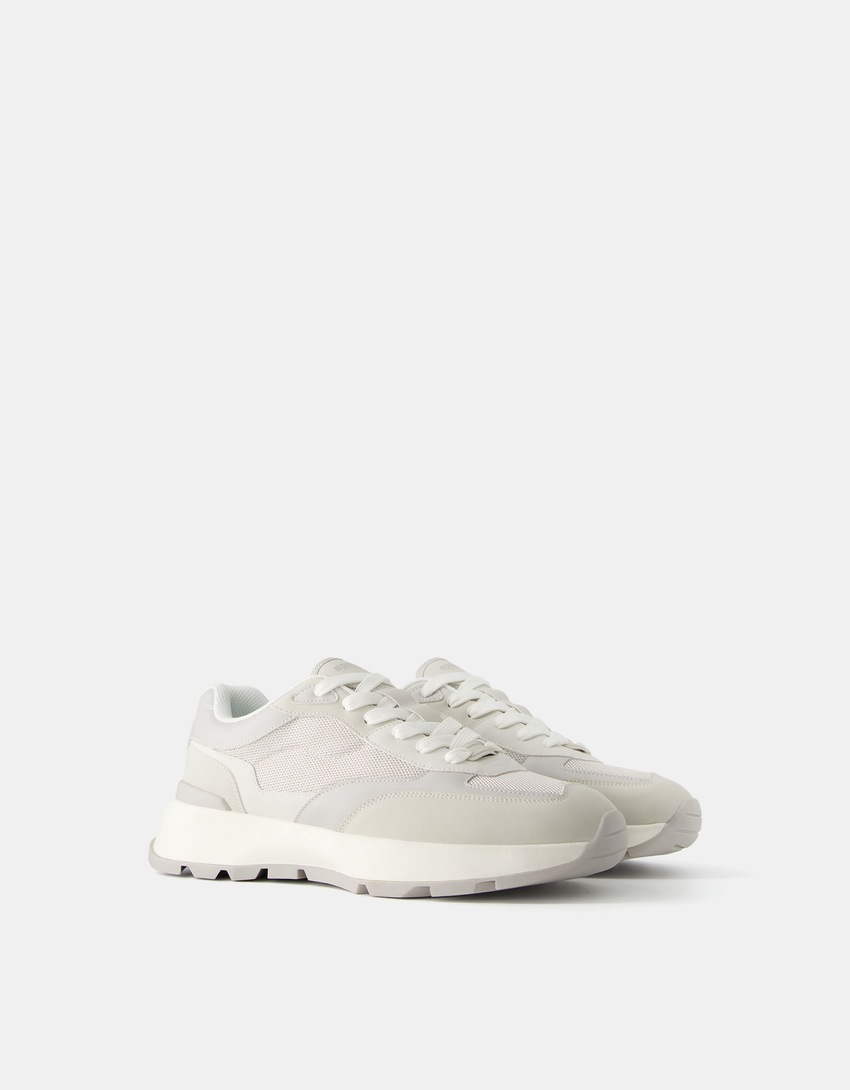 Sneakers mesh homme-Blanc-1
