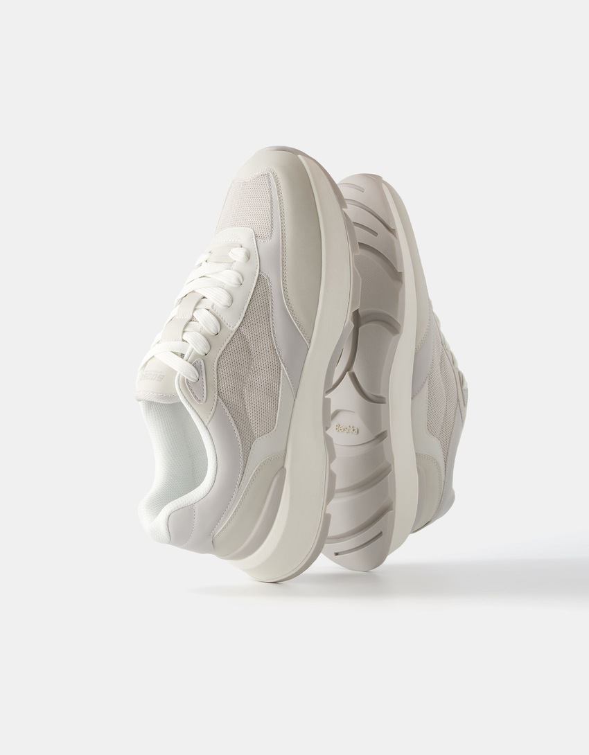 Sneakers mesh homme-Blanc-3