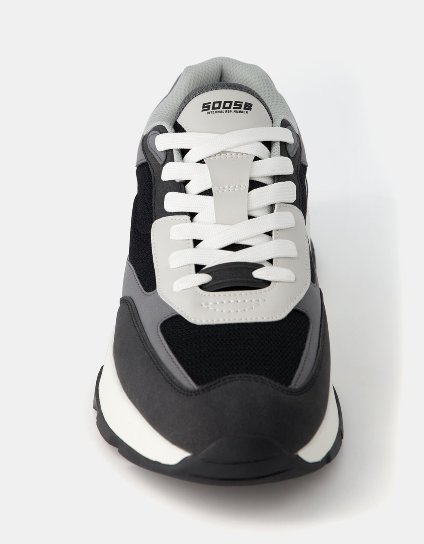 Sneakers mesh homme-Noir-3