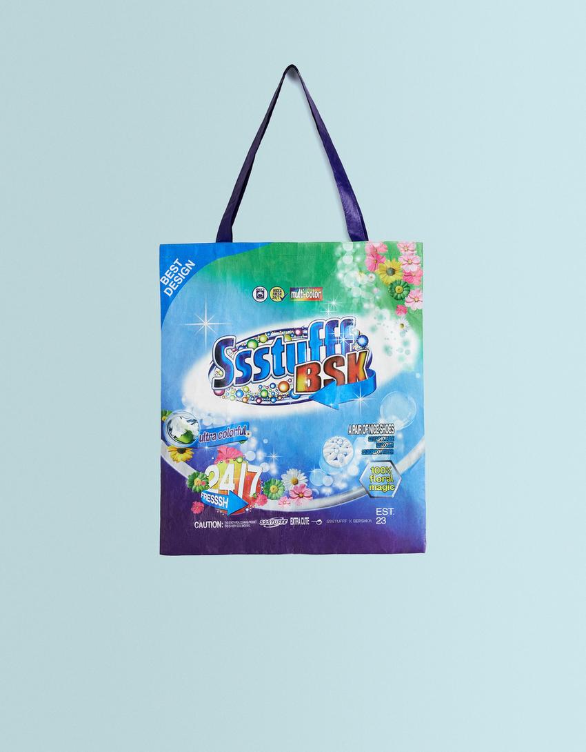 Sneakers SSSTUFFF X BERSHKA avec porte-clés-Blanc-7