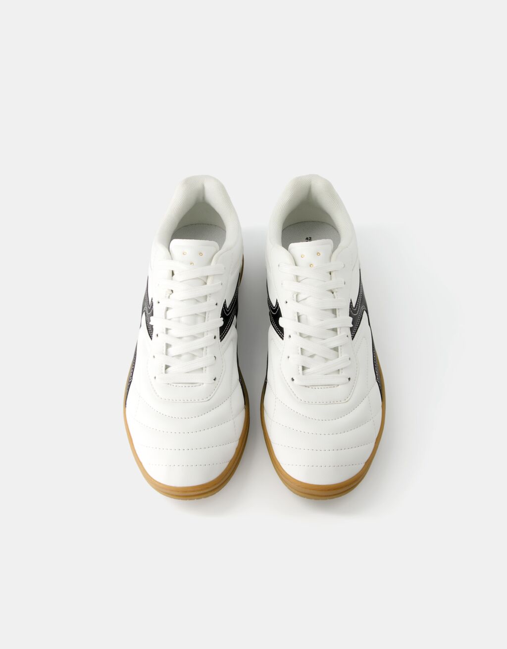 Football-style retro trainers-WHITE-3