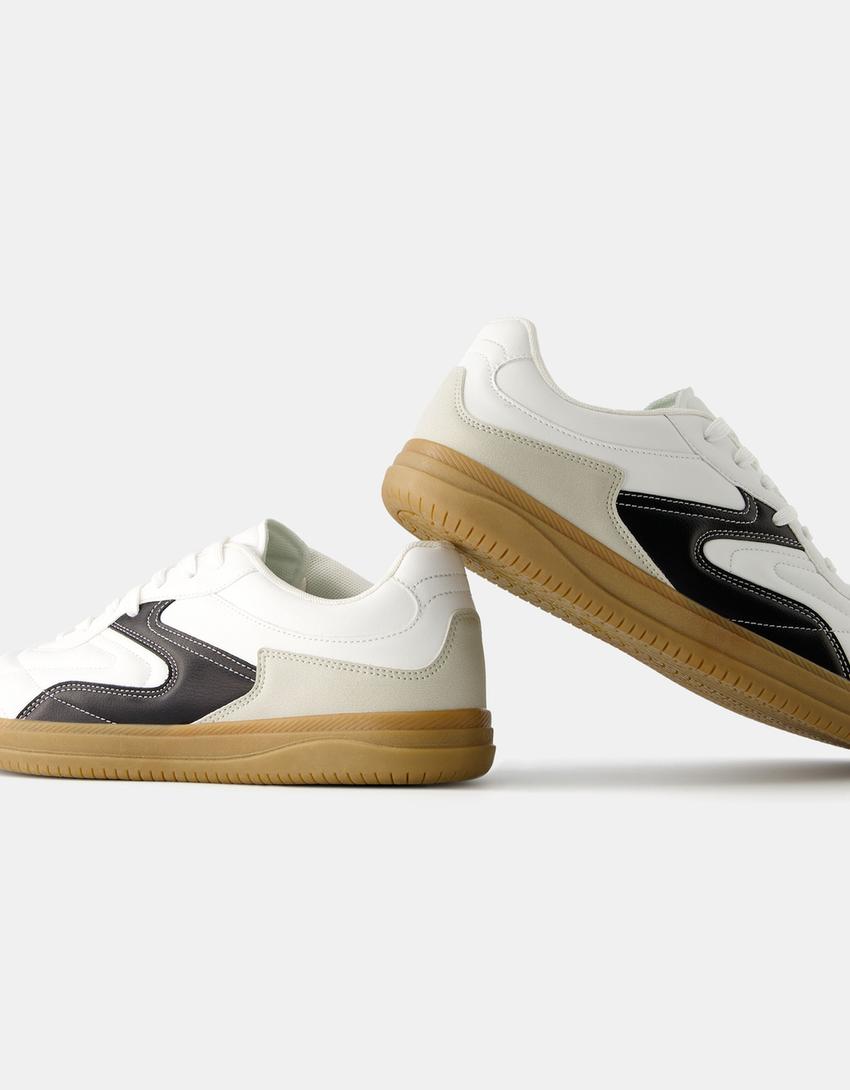 Sapatilhas estilo futebol rétro-Branco-3