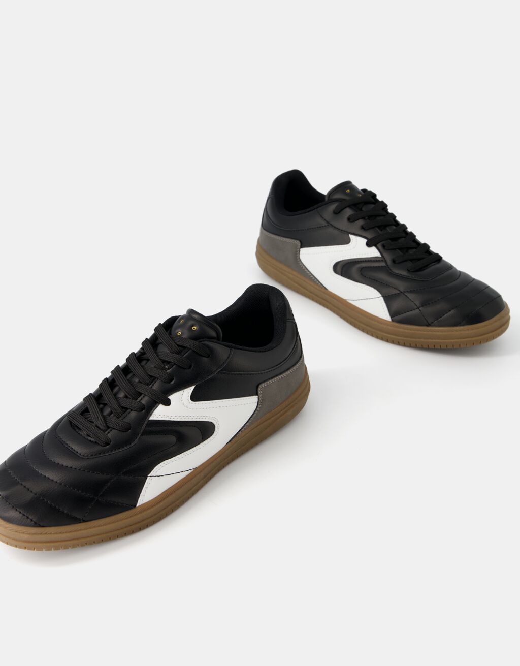 Football-style retro trainers-BLACK-3