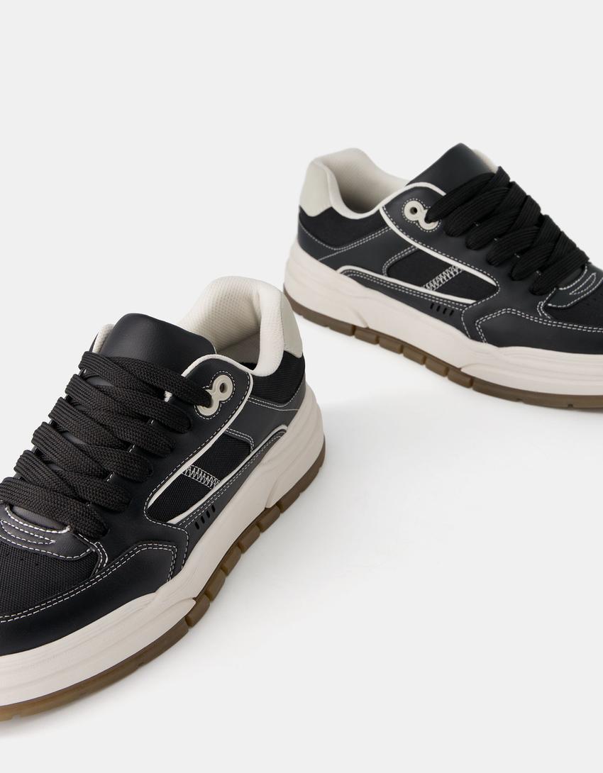 Sapatilhas tipo skate homem-Preto-3