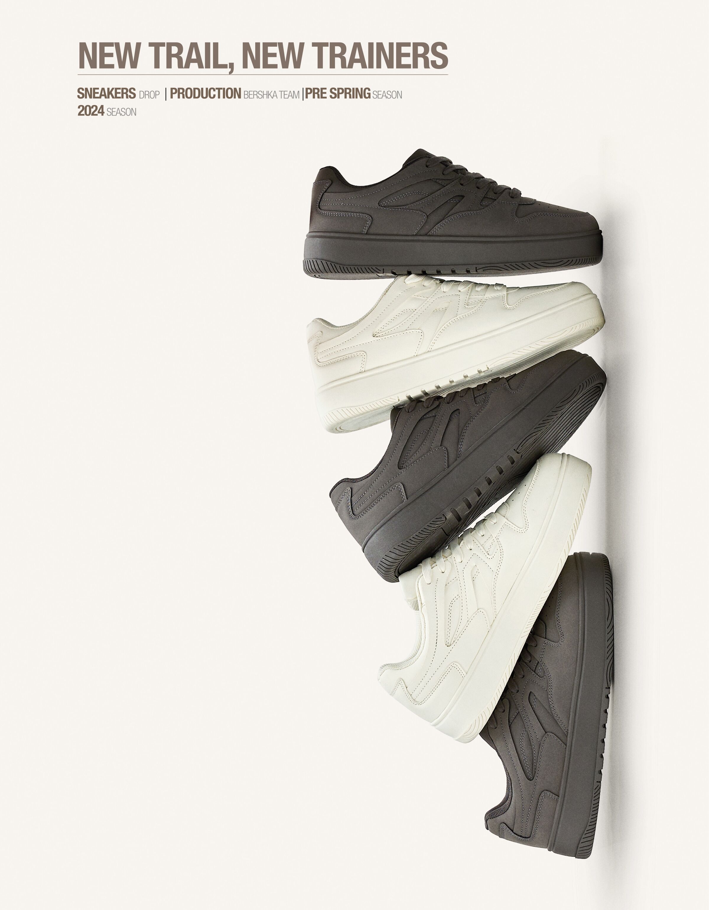 Zapatillas blancas sales bershka hombre