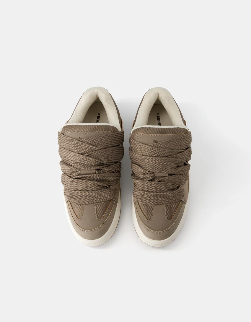 Sapatilhas volume tipo skate homem-Taupe-4