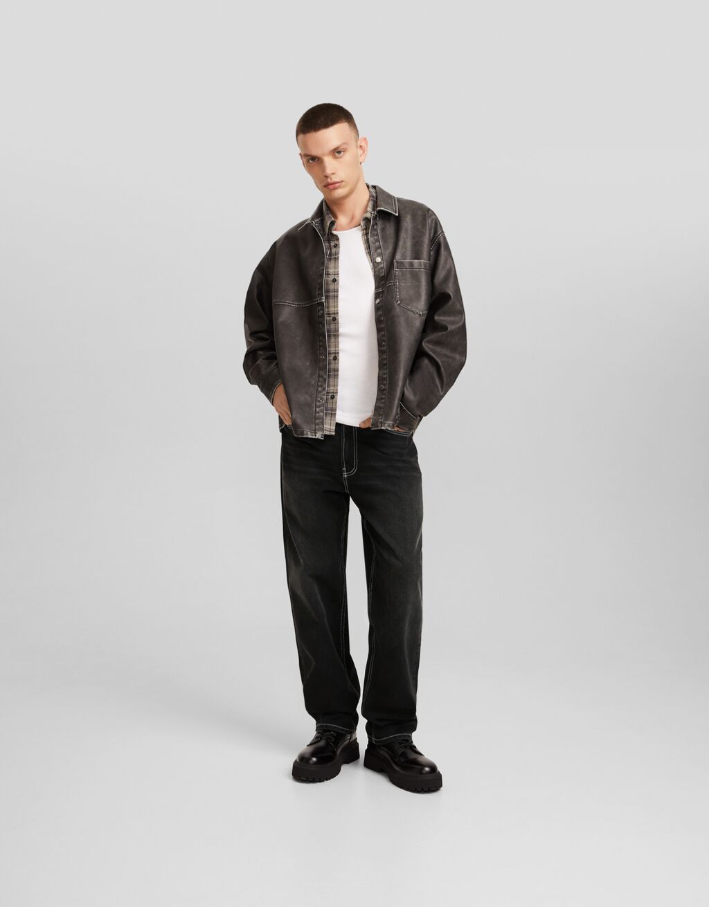 Men’s derby shoes Men Bershka