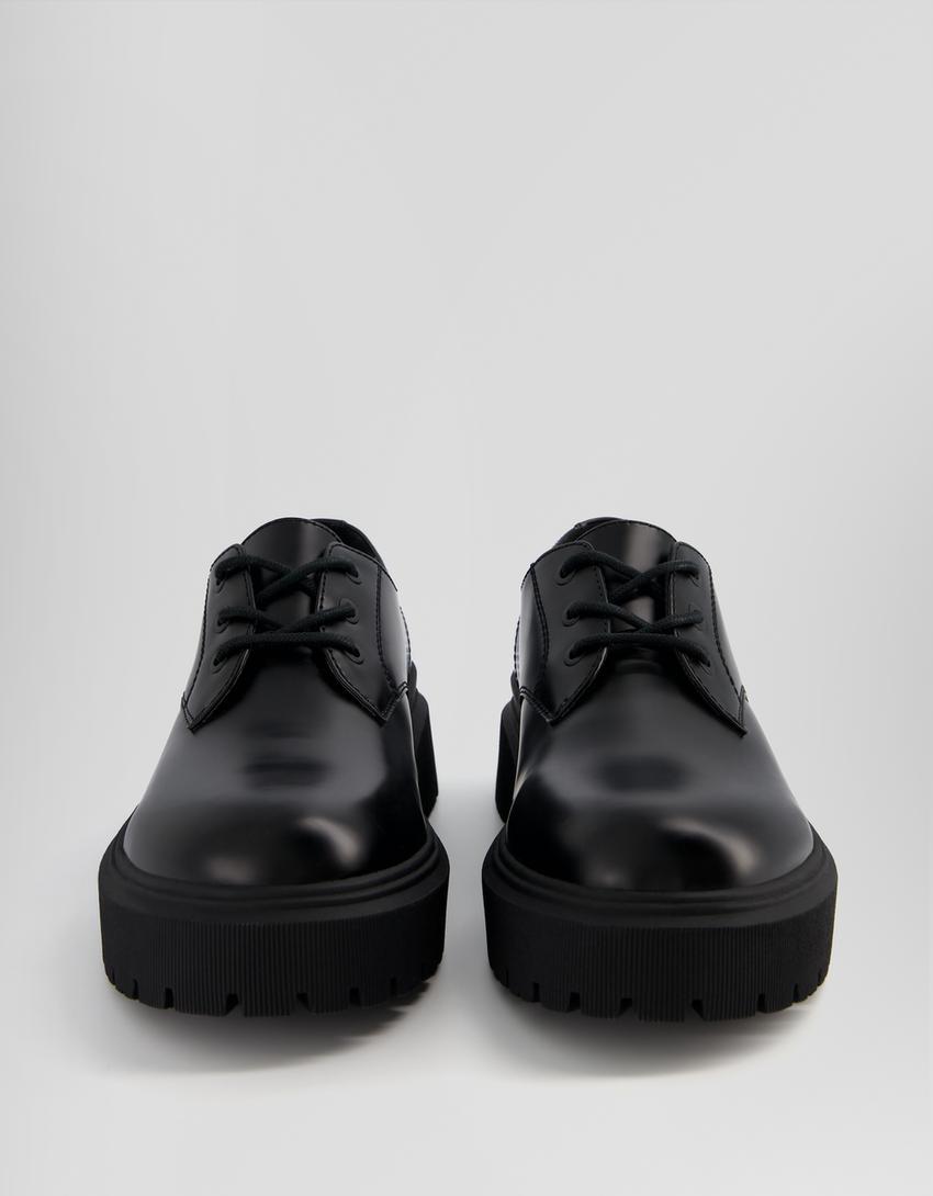 Sapato tipo blucher homem-Preto-3