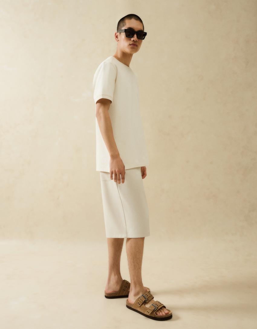 صندل جلدي مسطح بأبازيم-رملي-1