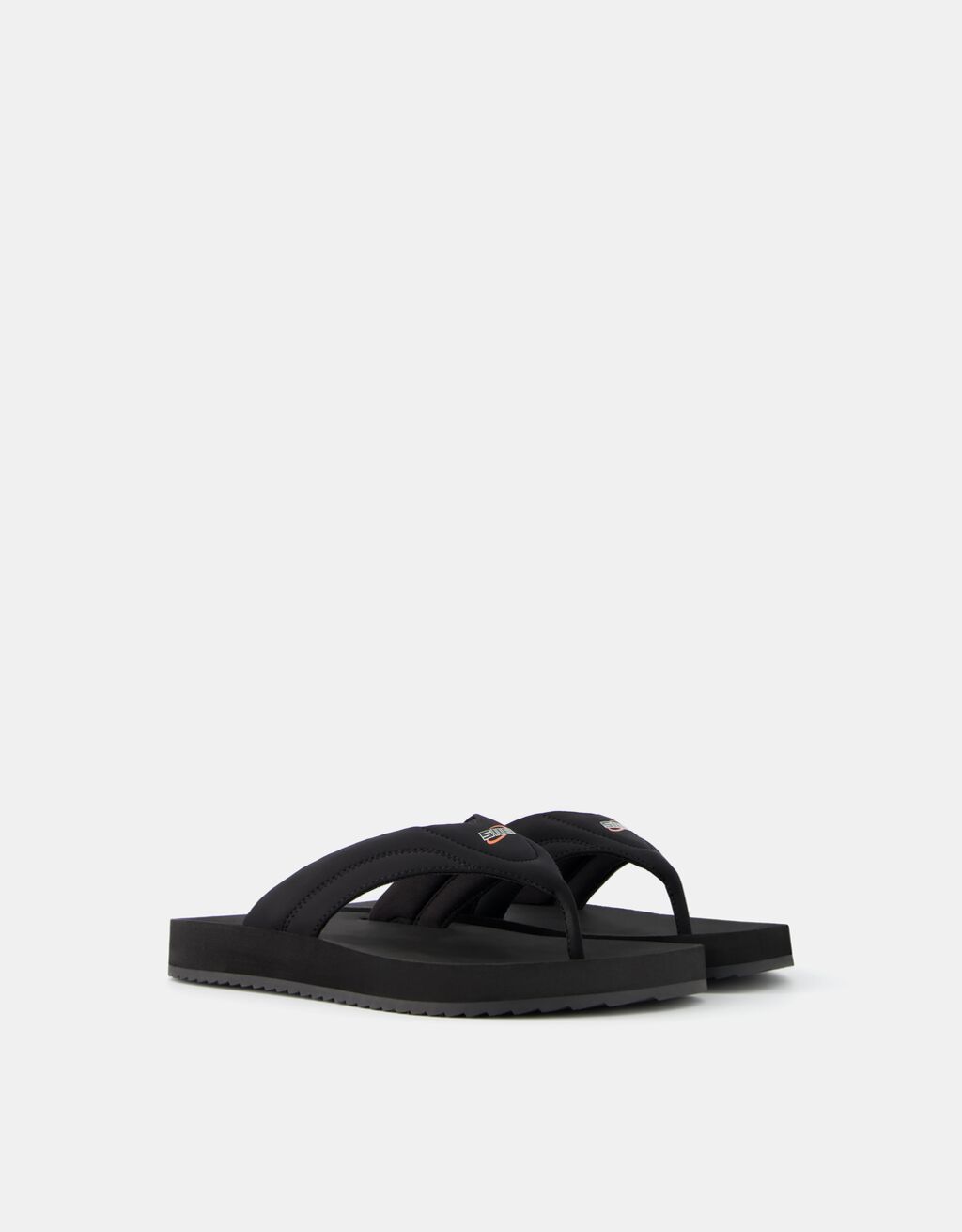 Sandalia tiras engomada-Negro-0