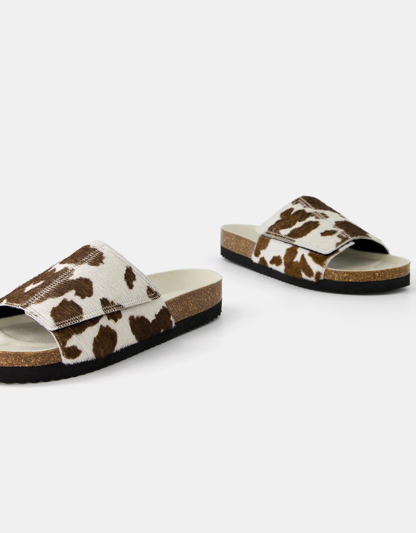 Sandales CUIR imprimé animal-Multicouleur-5
