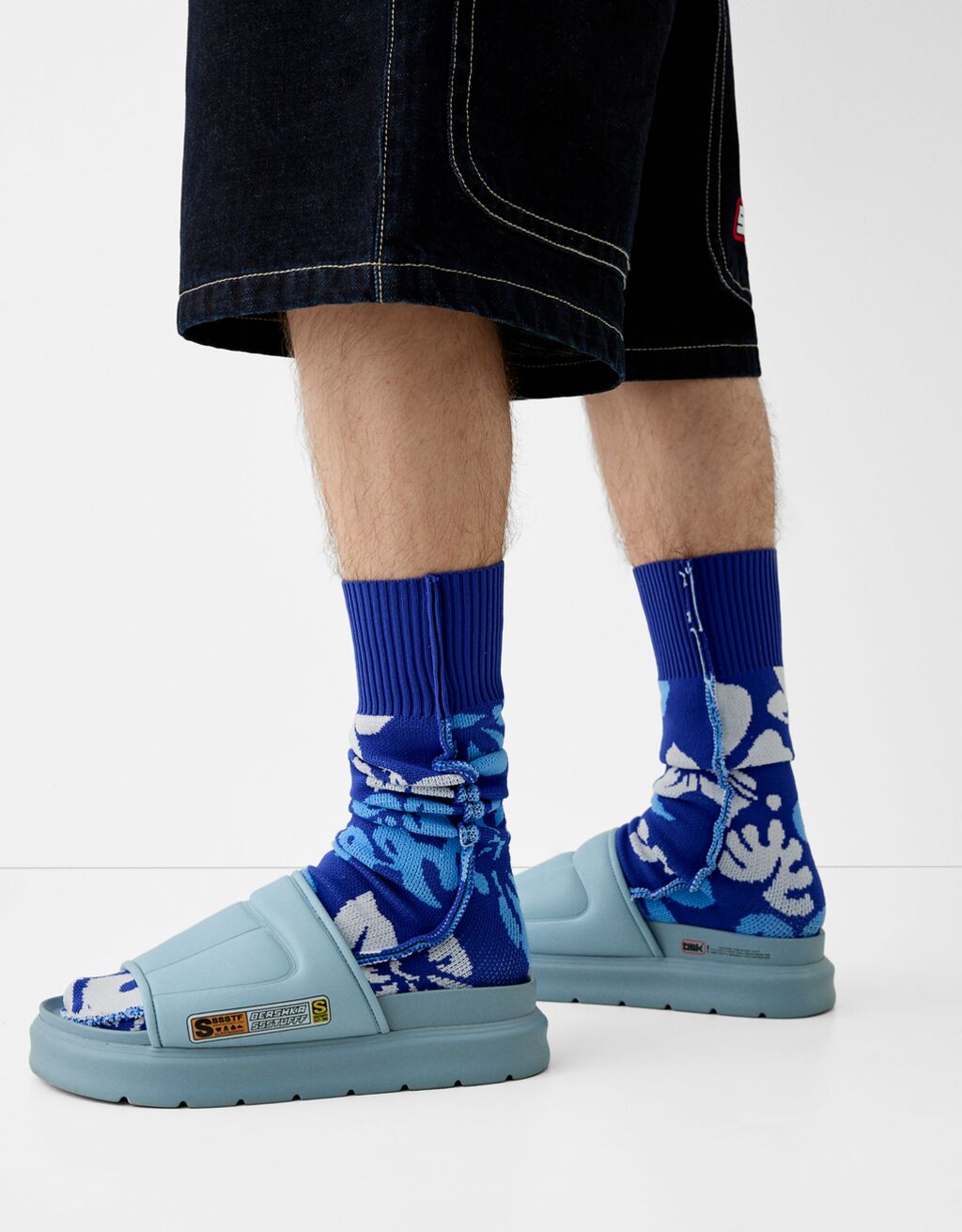 Sandalia acolchada BERSSSHKA X SSSTUFFF-Azul-1