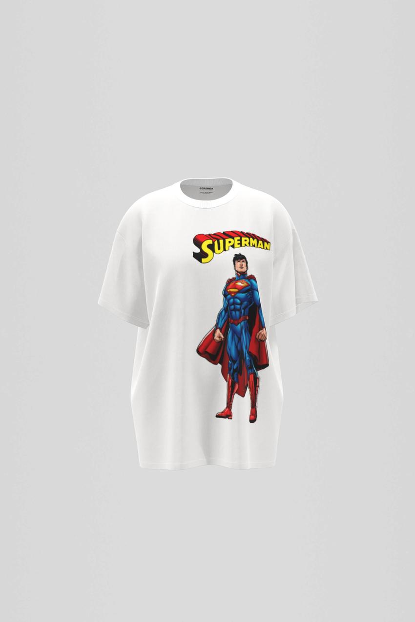 T-shirt Superman manga curta-Gelo-0