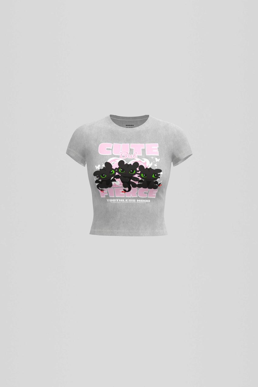 How to train your dragon T-Shirt mit kurzen Ärmeln-Grau-0