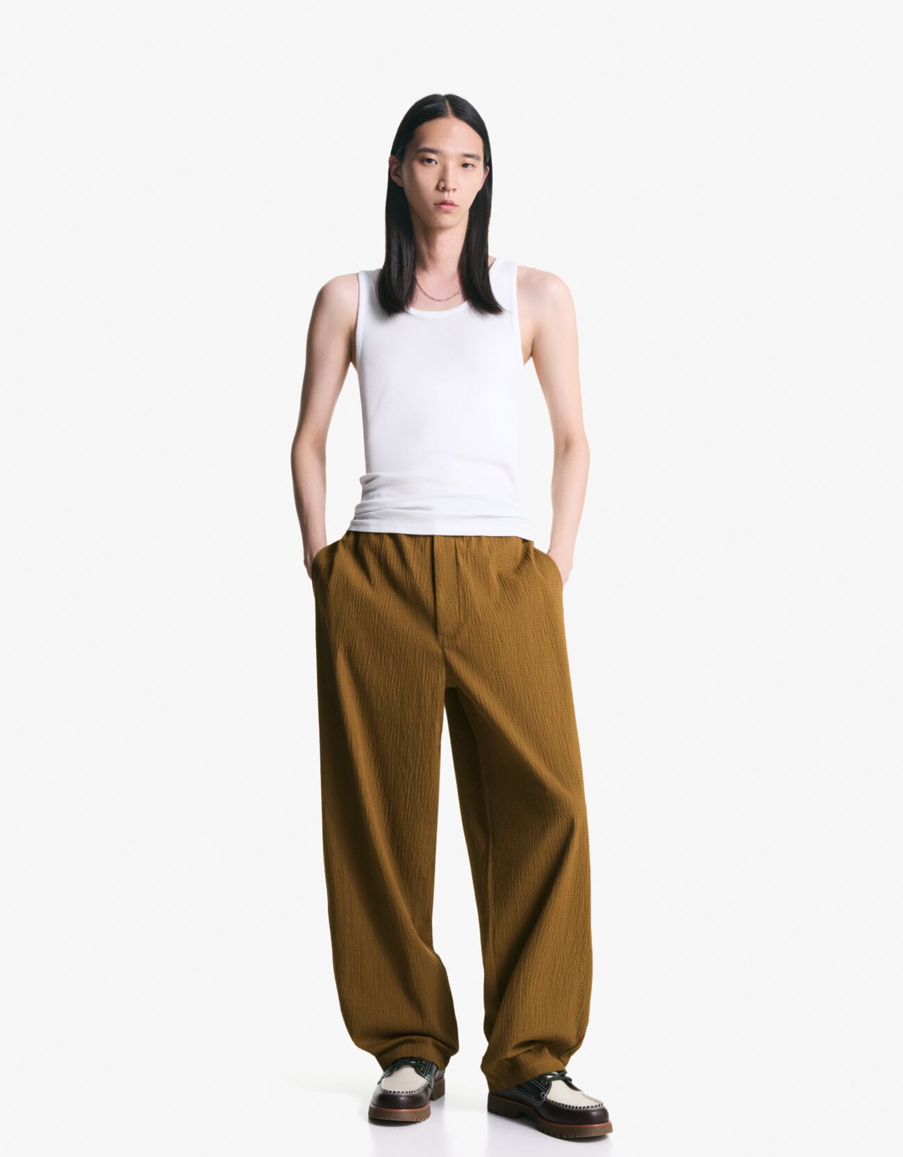 Puffed hem trousers