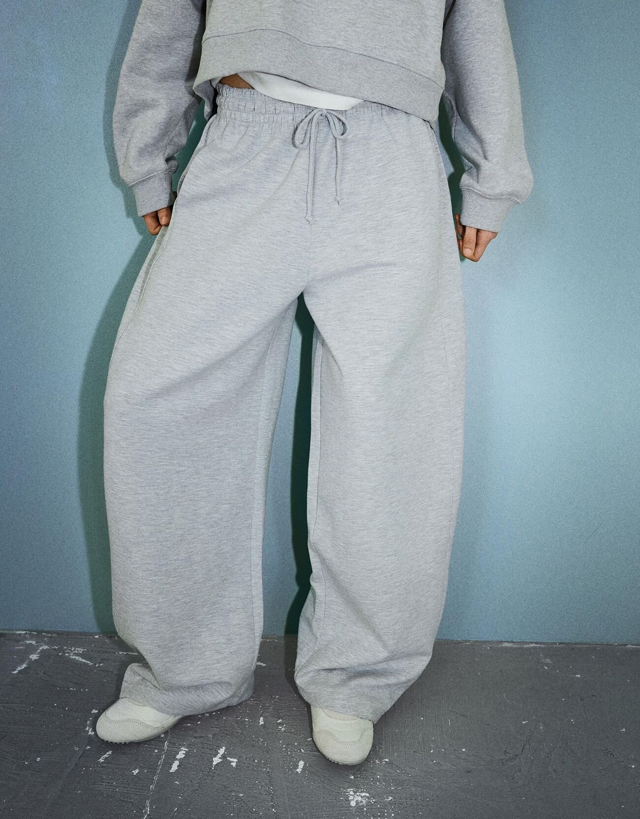 Plush barrel trousers