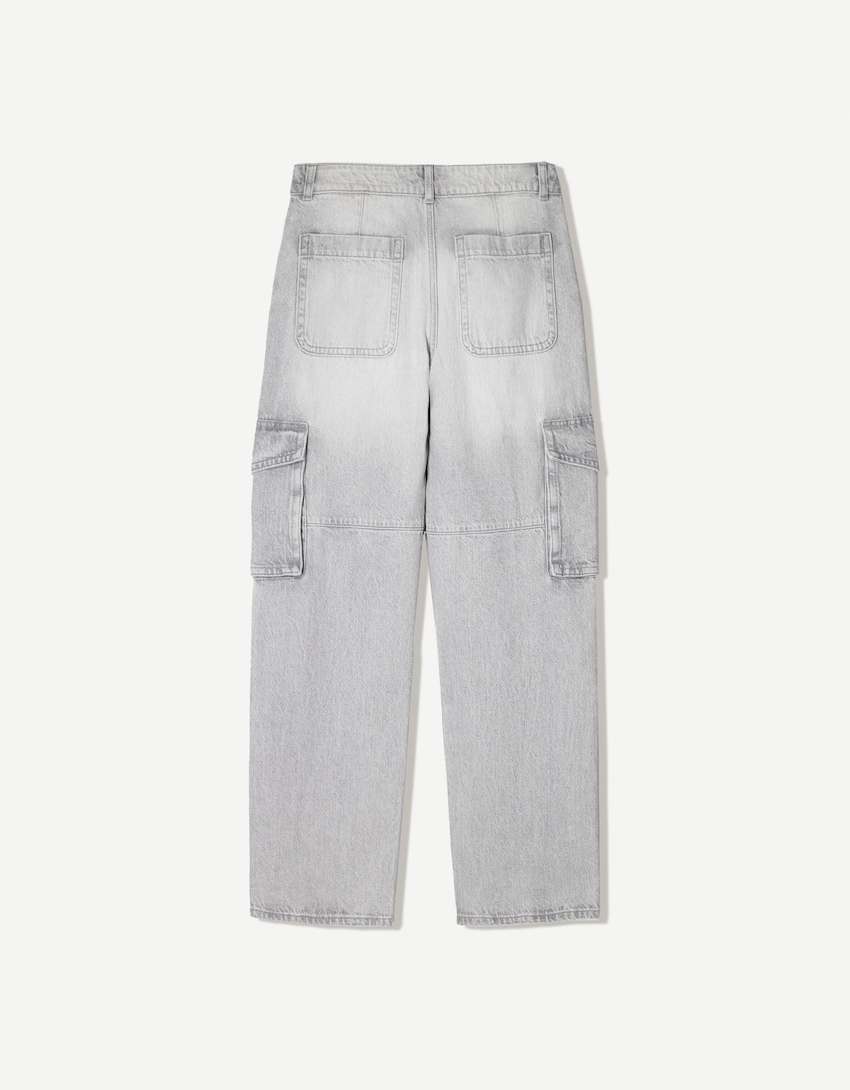Jeans cargo straight-Cinza-4