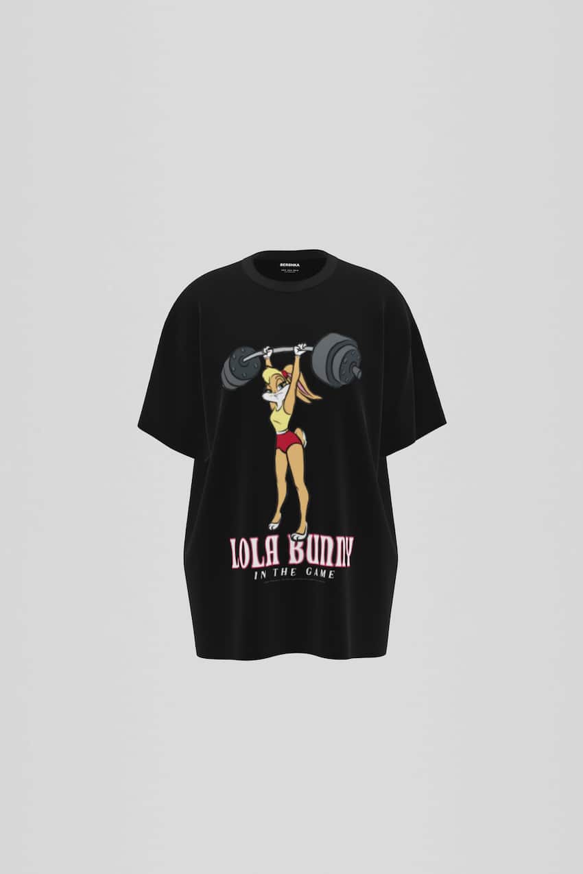 Looney Tunes oversize short sleeve T-shirt-Black-0