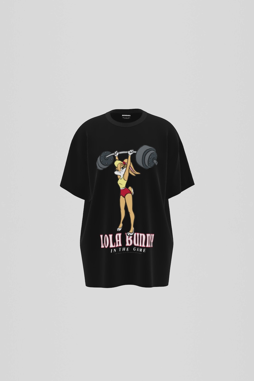Looney Tunes oversize short sleeve T-shirt-Black-0