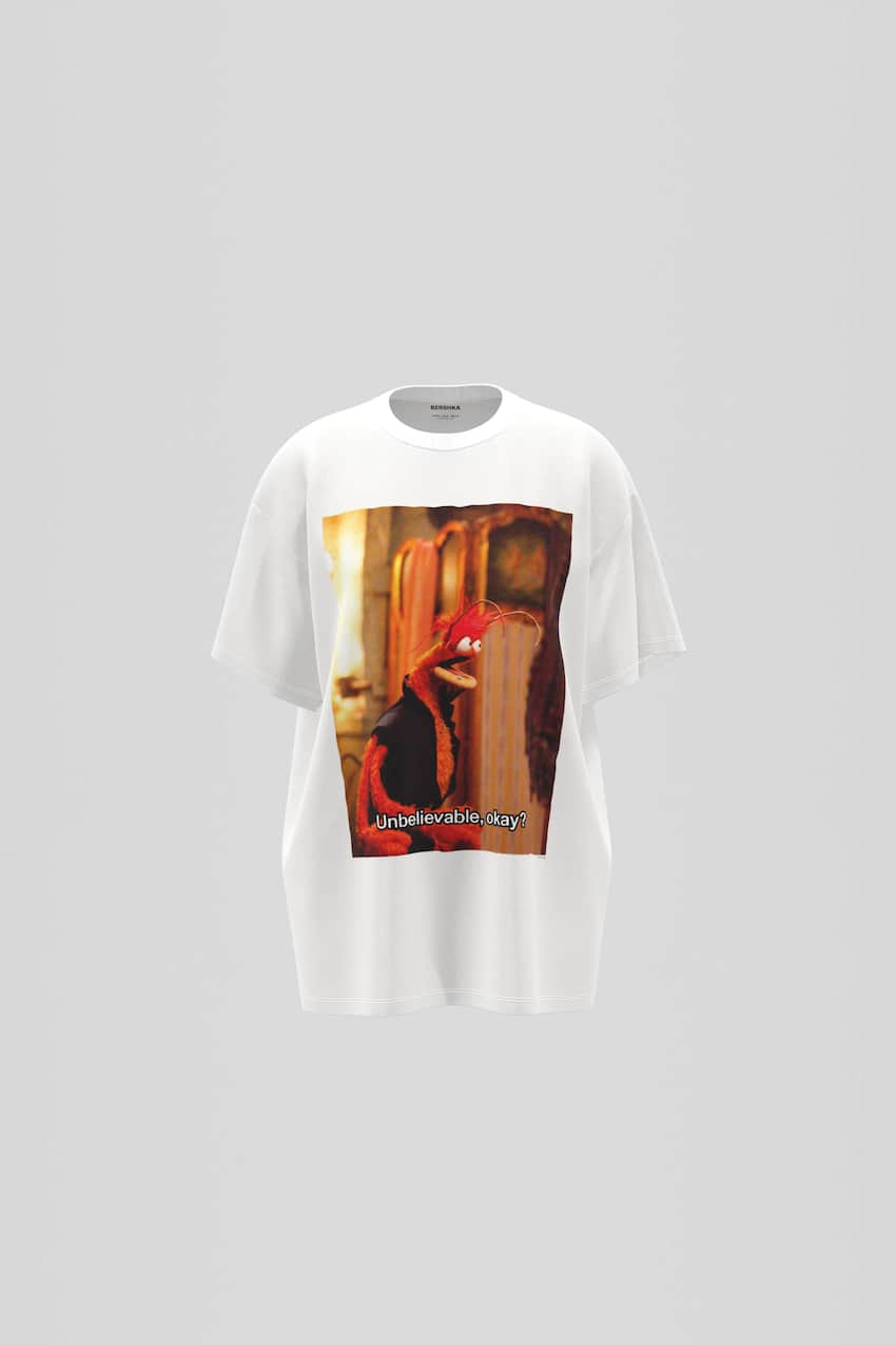 T-shirt Muppets manches courtes oversize-Blanc cassé-0