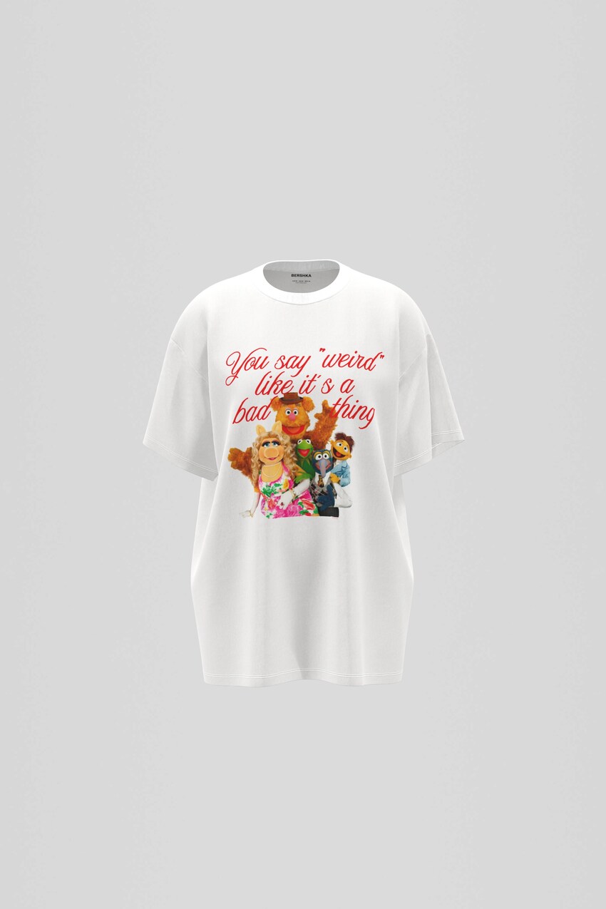 T-shirt Muppets manches courtes oversize-Blanc cassé-0