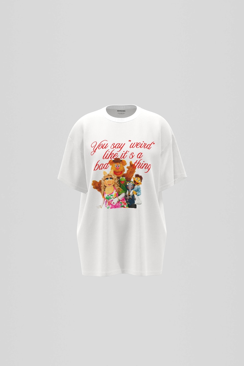 T-shirt Muppets manches courtes oversize-Blanc cassé-0