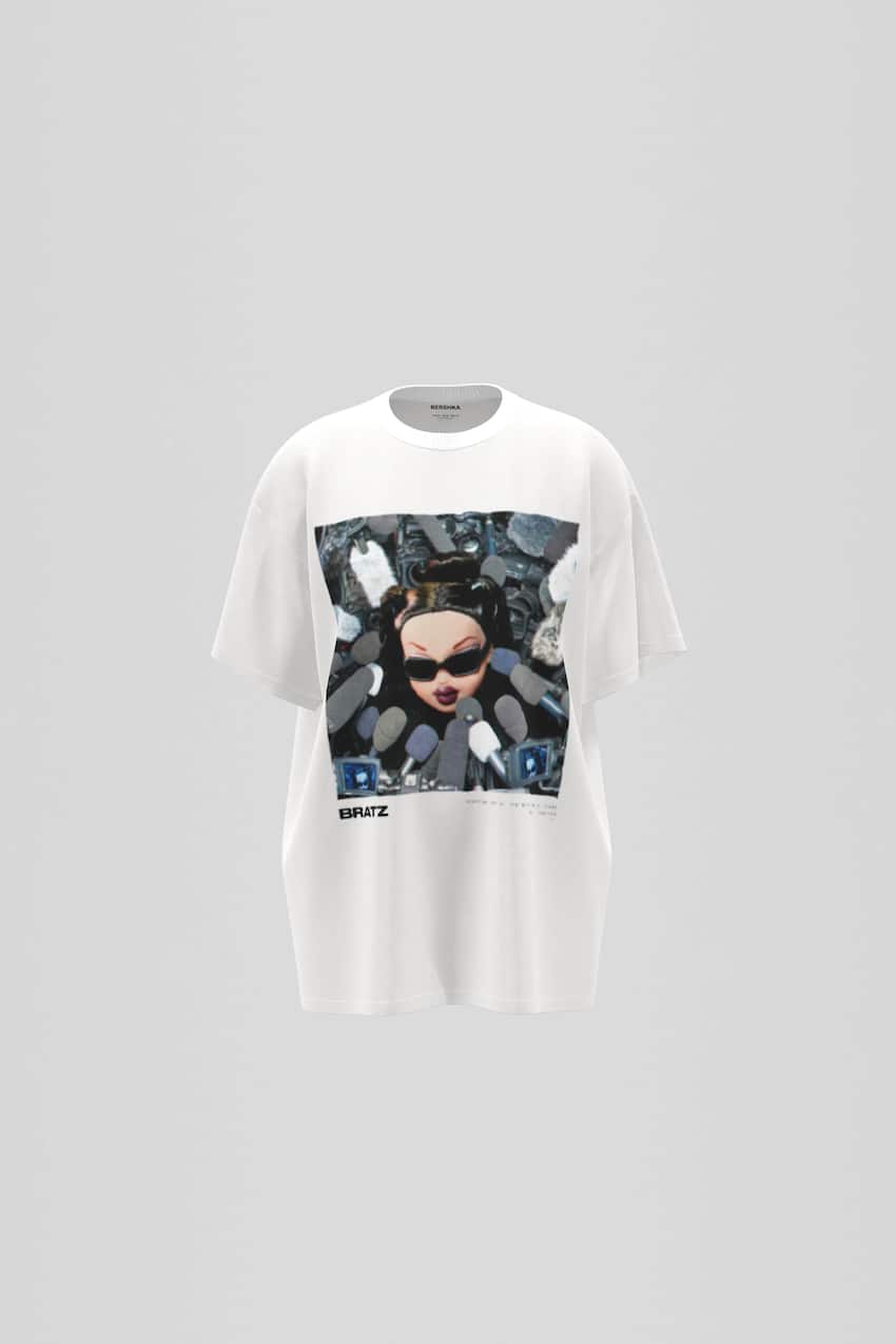 Bratz oversize short sleeve T-shirt-Off white-0