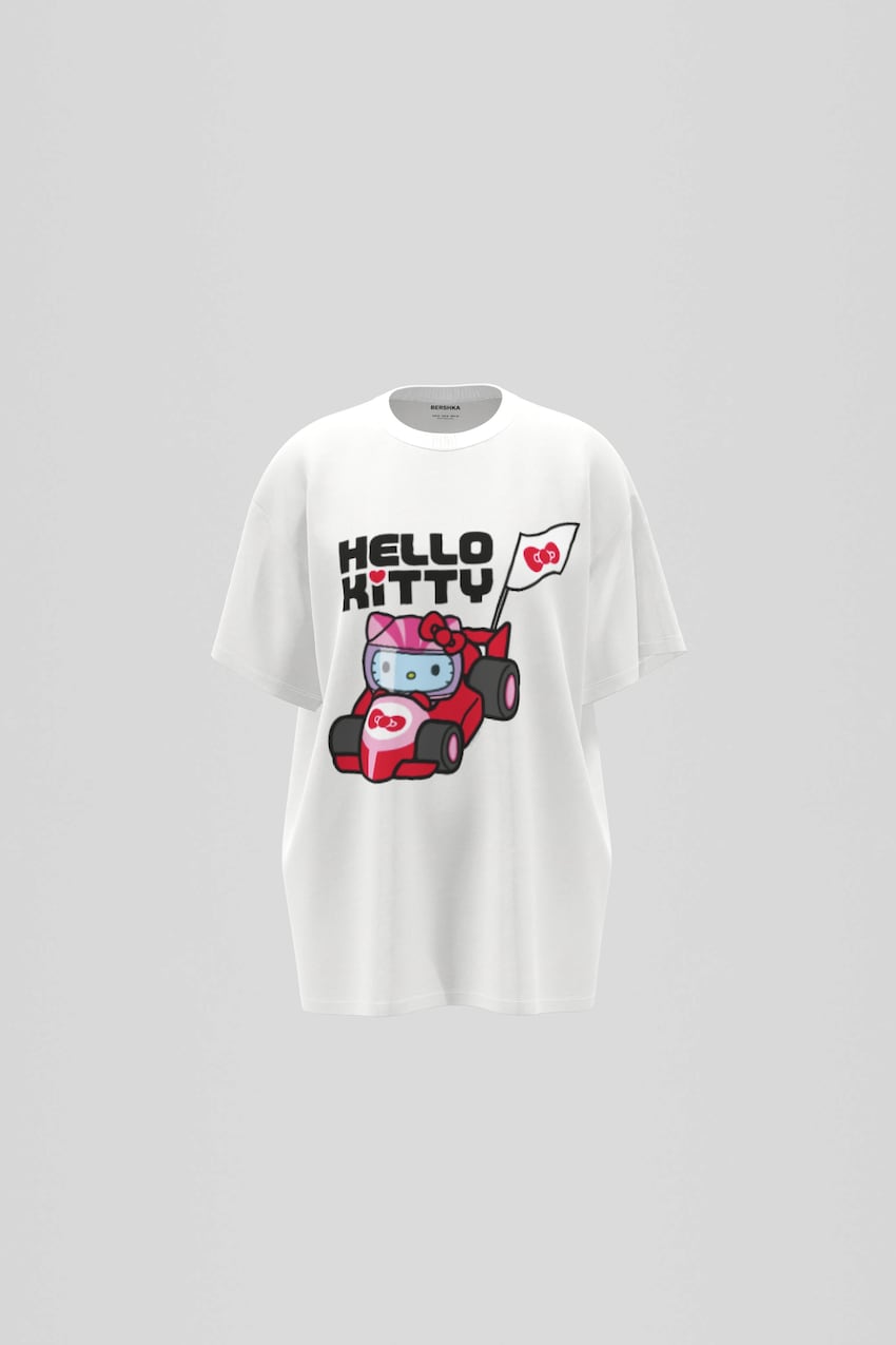 Hello Kitty short sleeve T-shirt-Off white-0