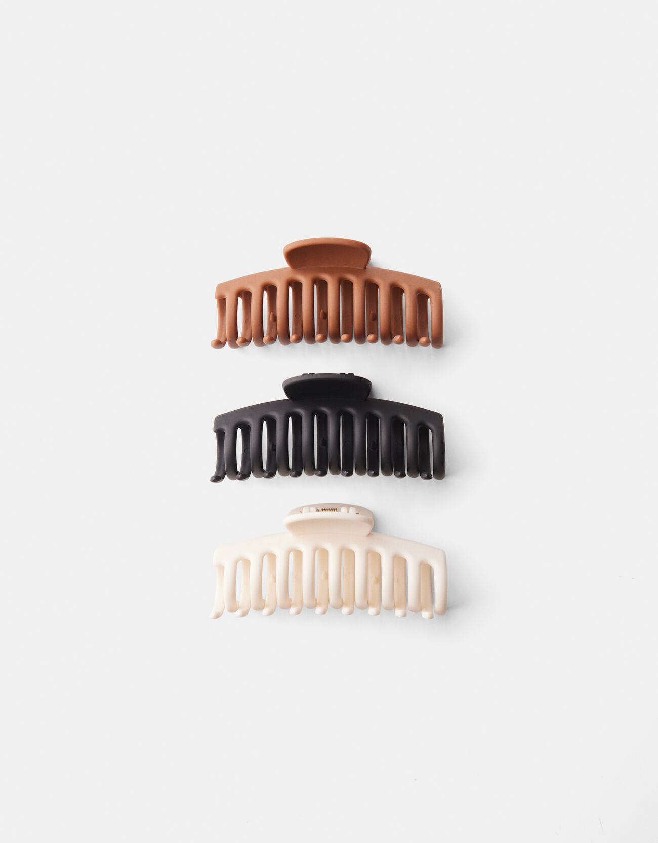 Bershka 3er-Pack Haarklammern Damen Schwarz