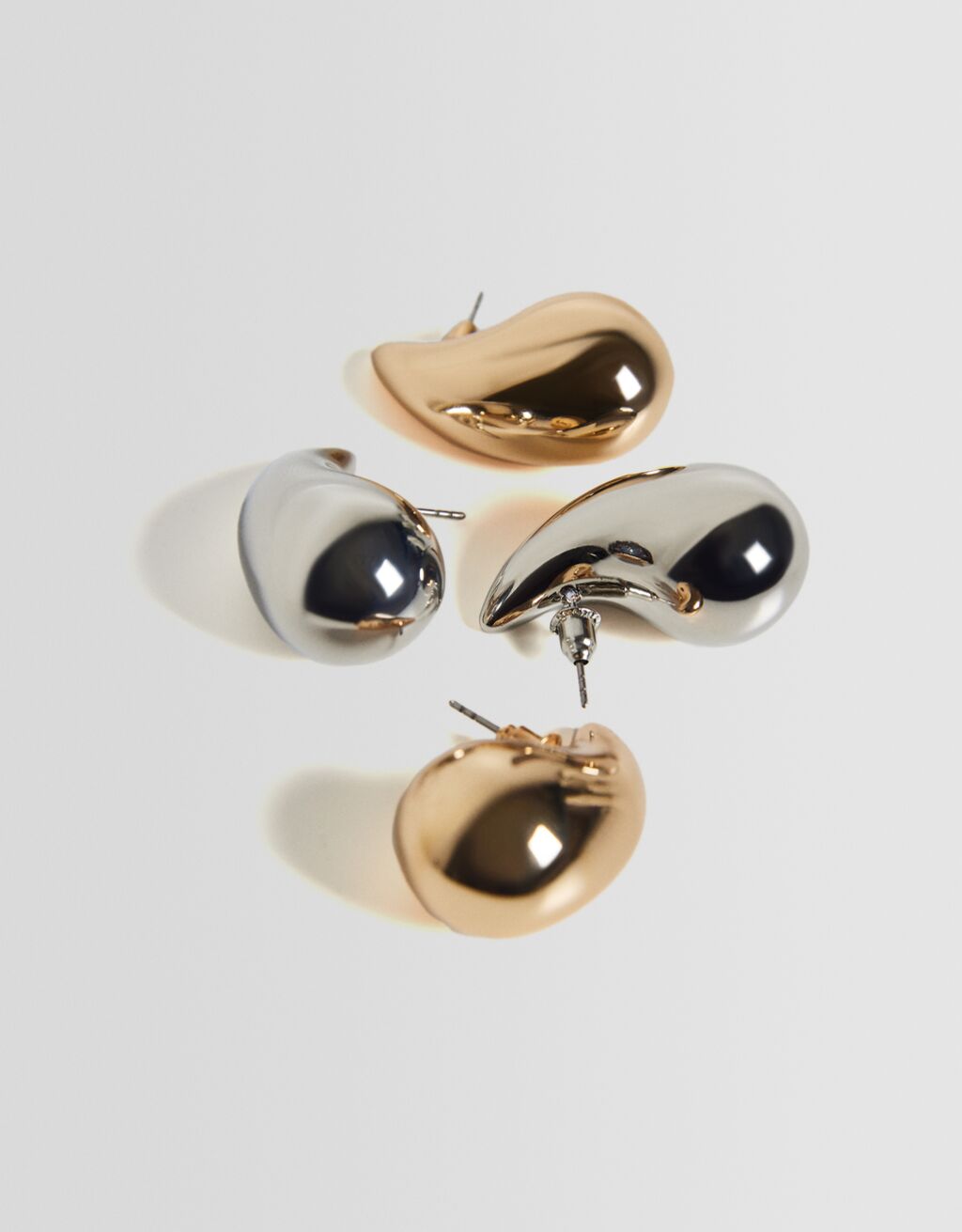 2-pack of droplet earrings-Gold-1