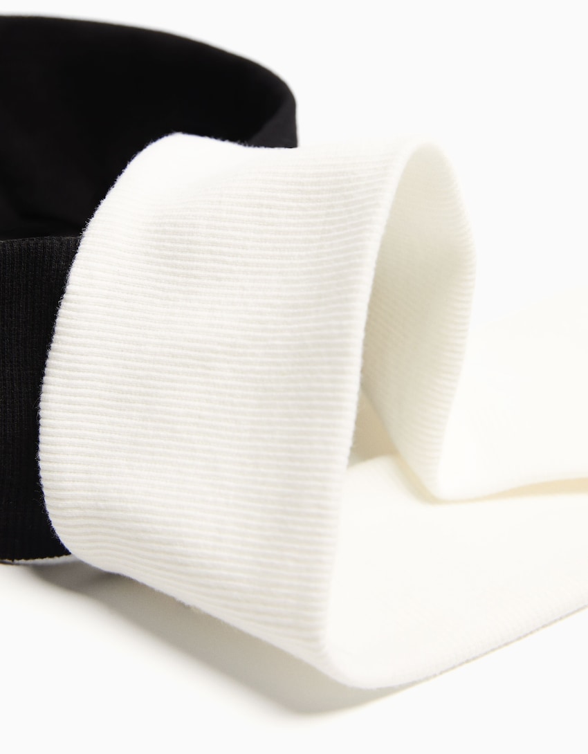 Pack 2 diademas turbante lisas-Negro-1