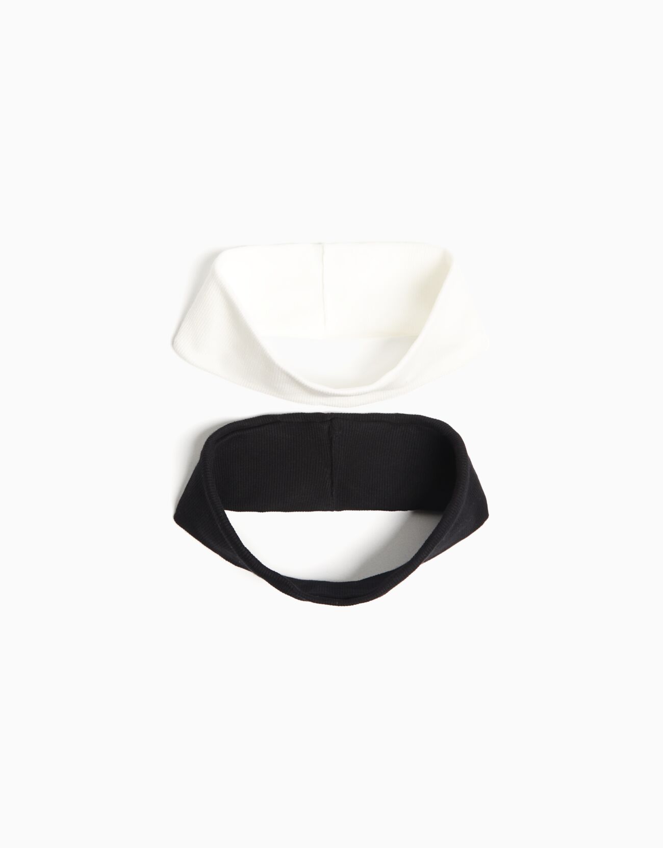 Bershka 2er-Pack Unifarbene Haarbänder Damen Schwarz