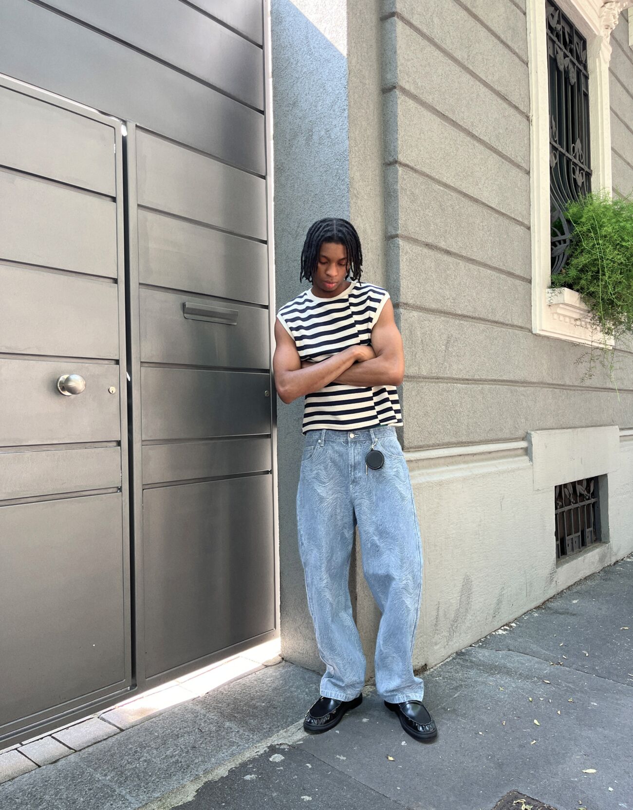 Baggy printed jeans