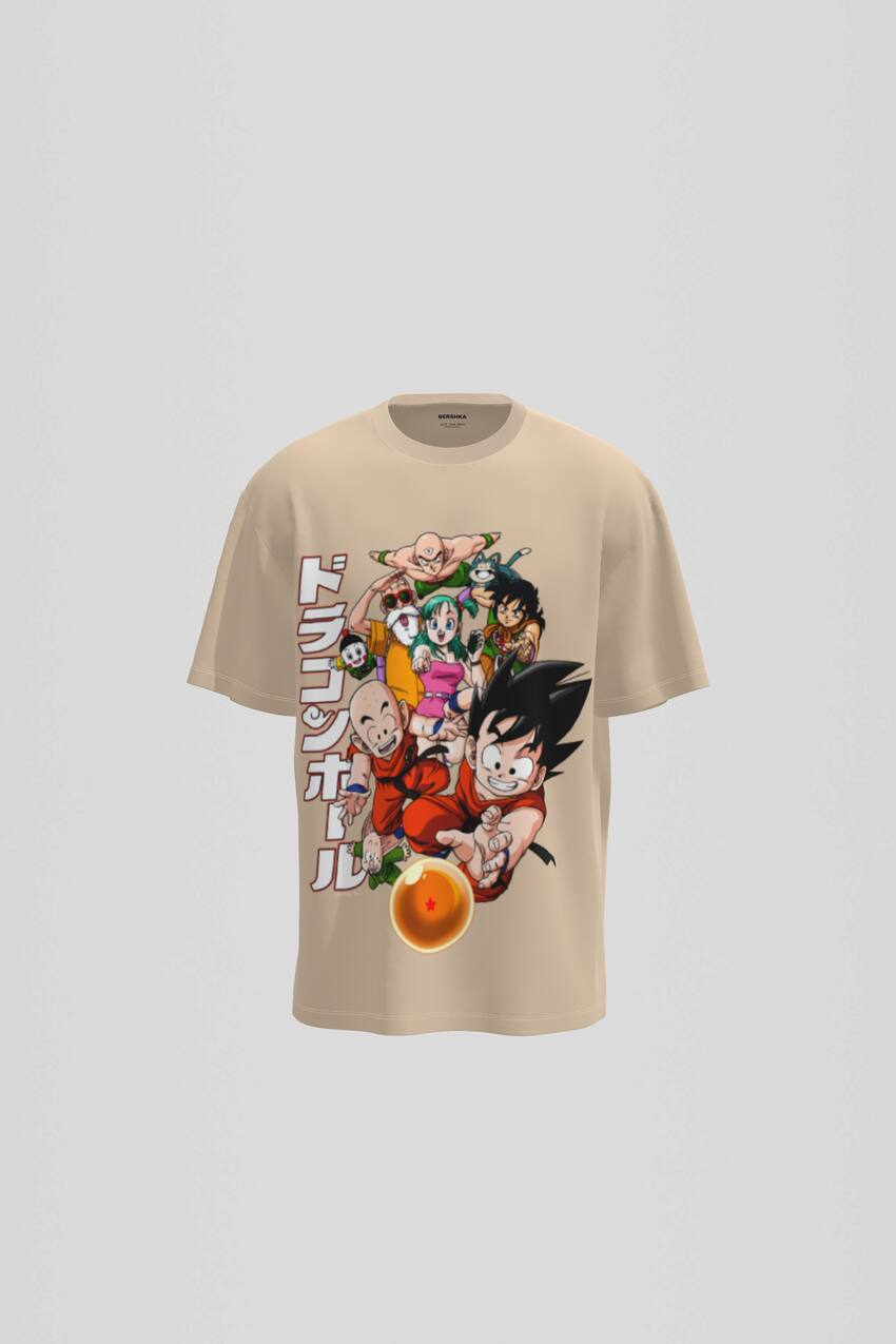 Short sleeve Dragon Ball T-shirt-Camel-0