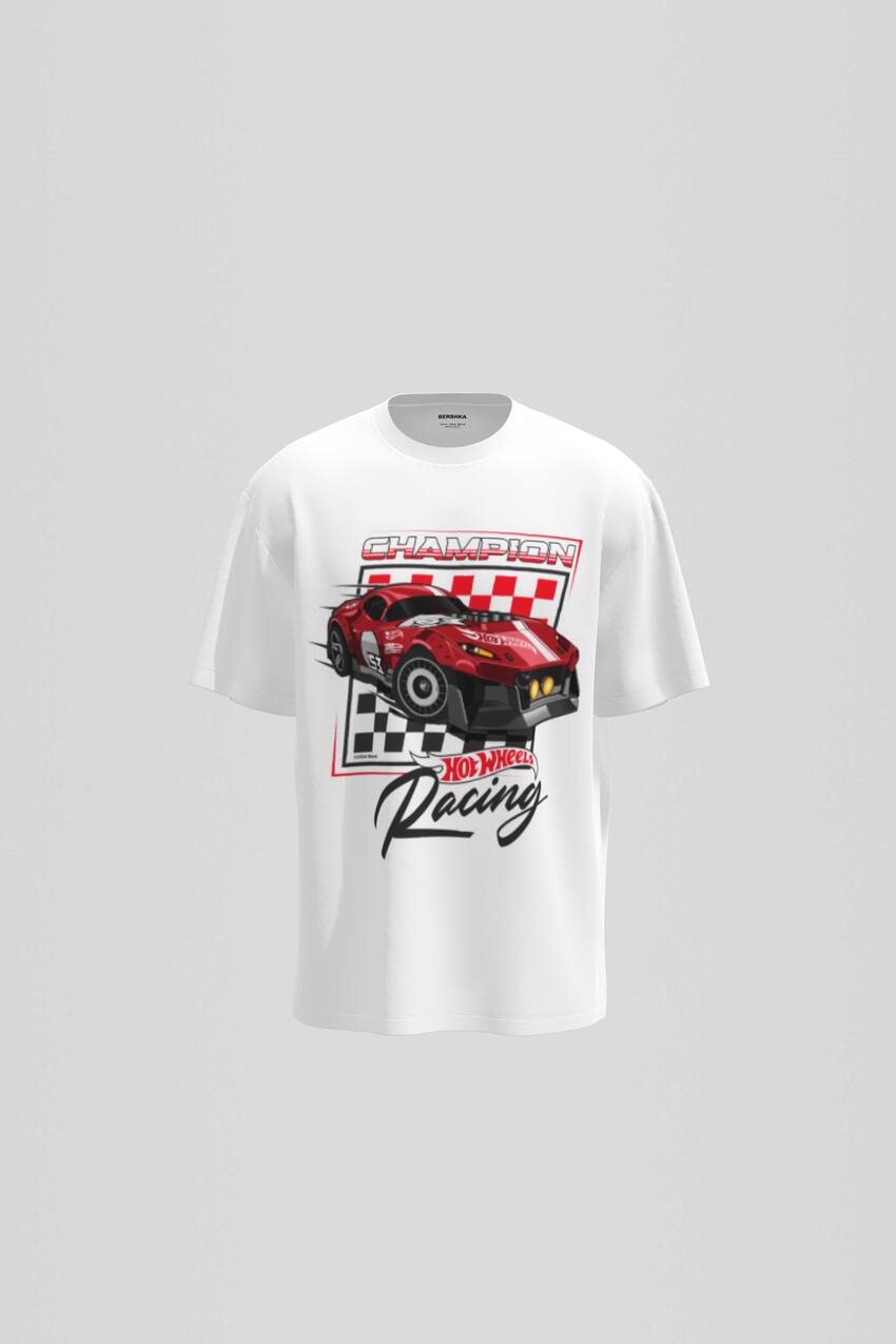 Short sleeve Hot Wheels T-shirt-White-0