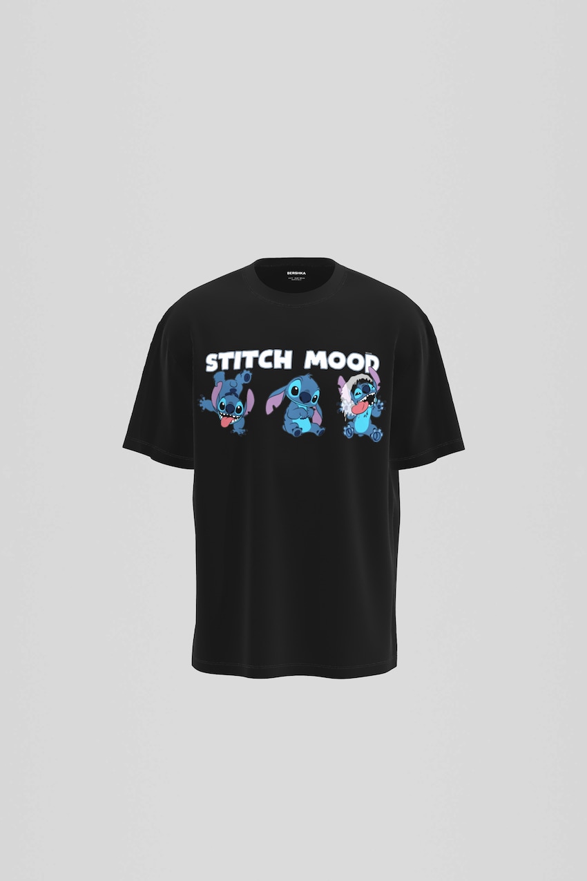 T-shirt Lilo et Stitch manches courtes-Noir-0