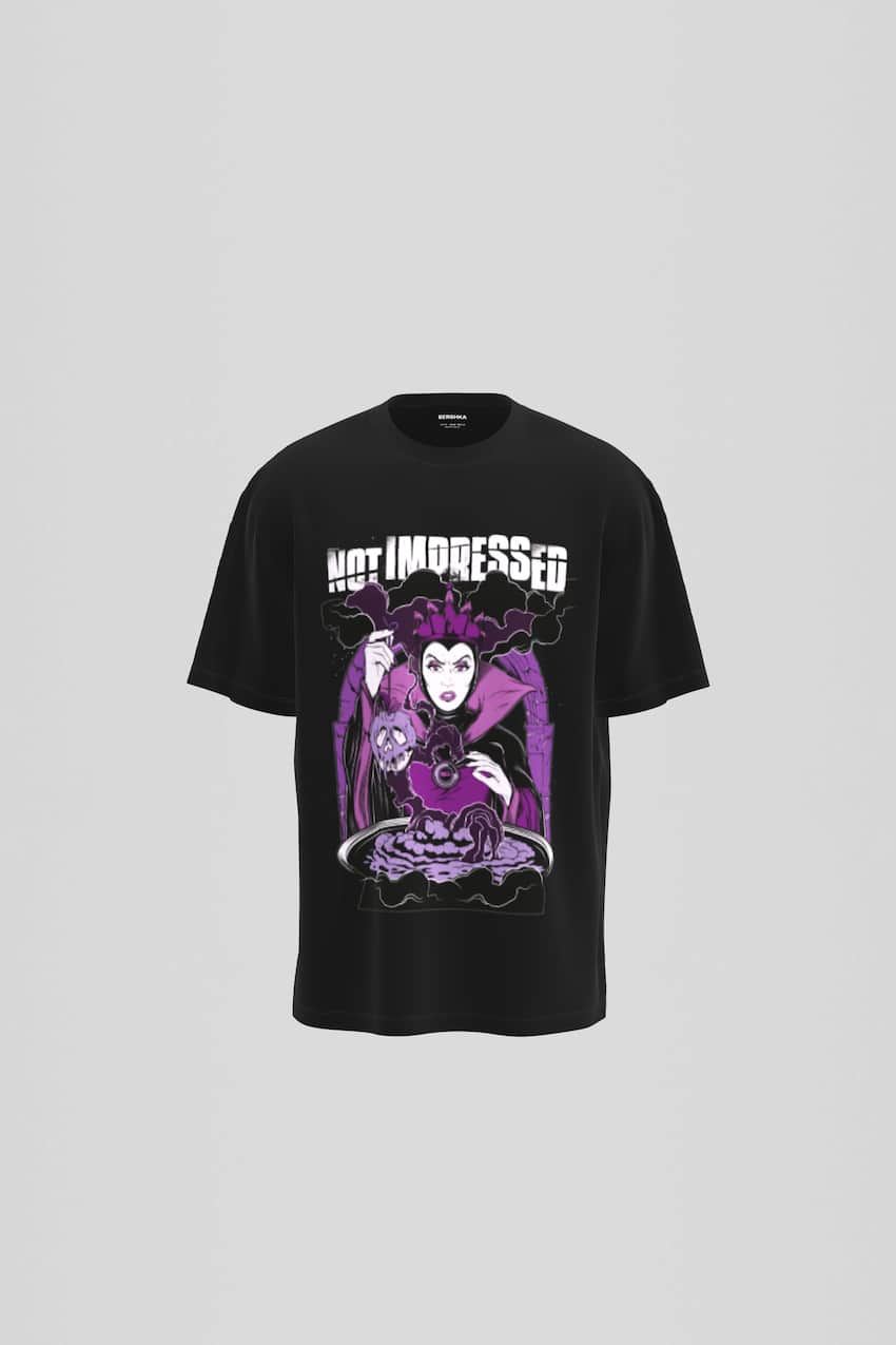 Snow White short sleeve T-shirt-Black-0