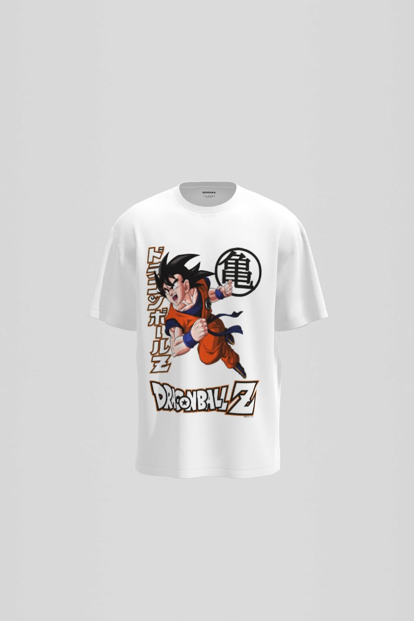 Camiseta Dragon Ball manga corta-Blanco-0