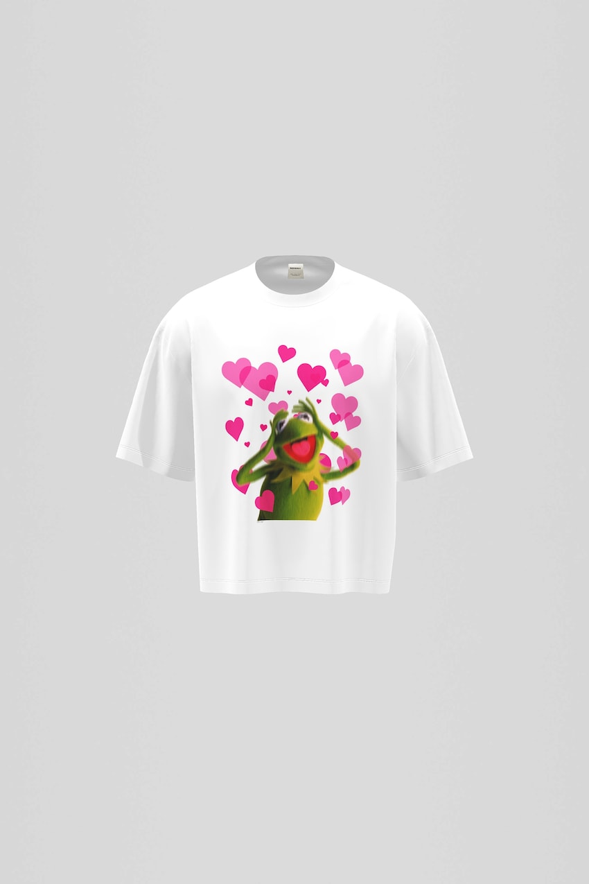 T-shirt Muppets manches courtes cropped-Blanc-0