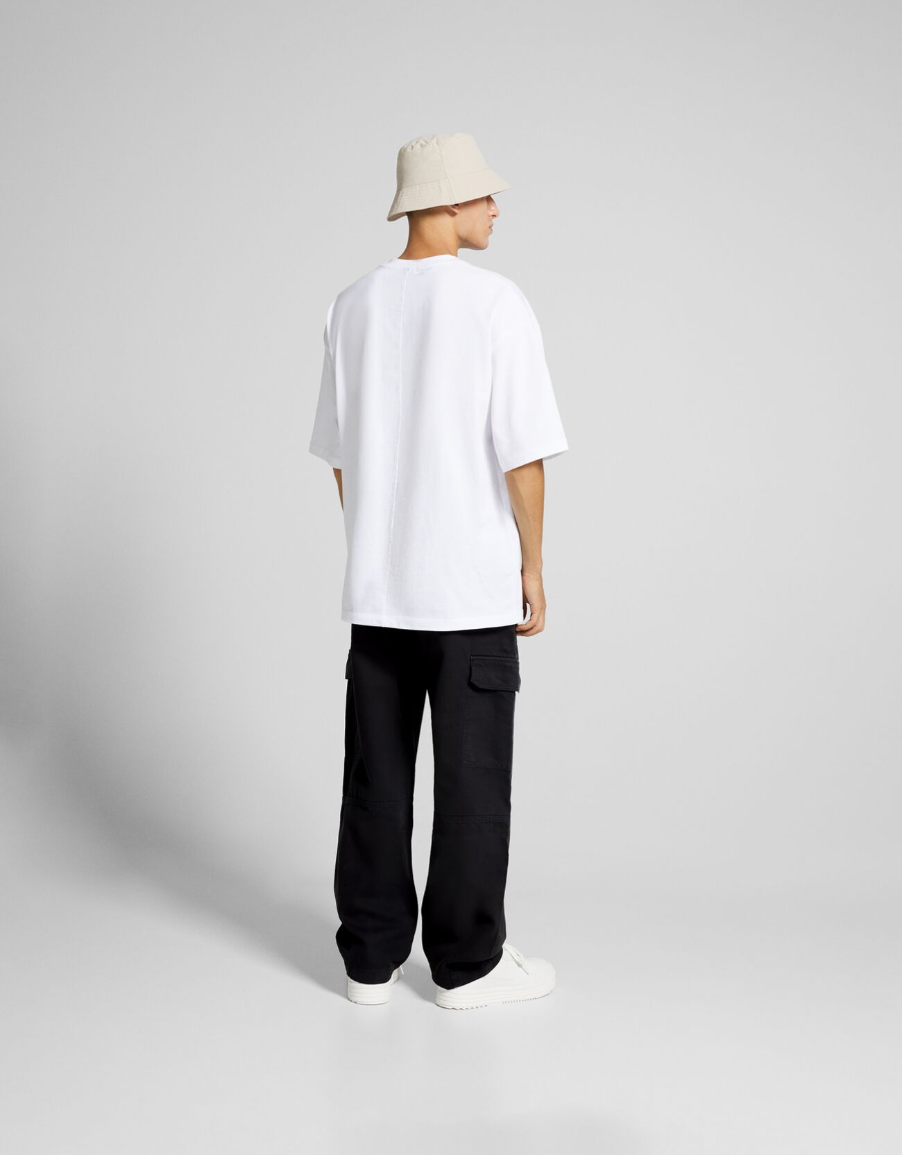Thumbnail - Bershka Cargohose Aus Baumwolle Herren 46 Schwarz