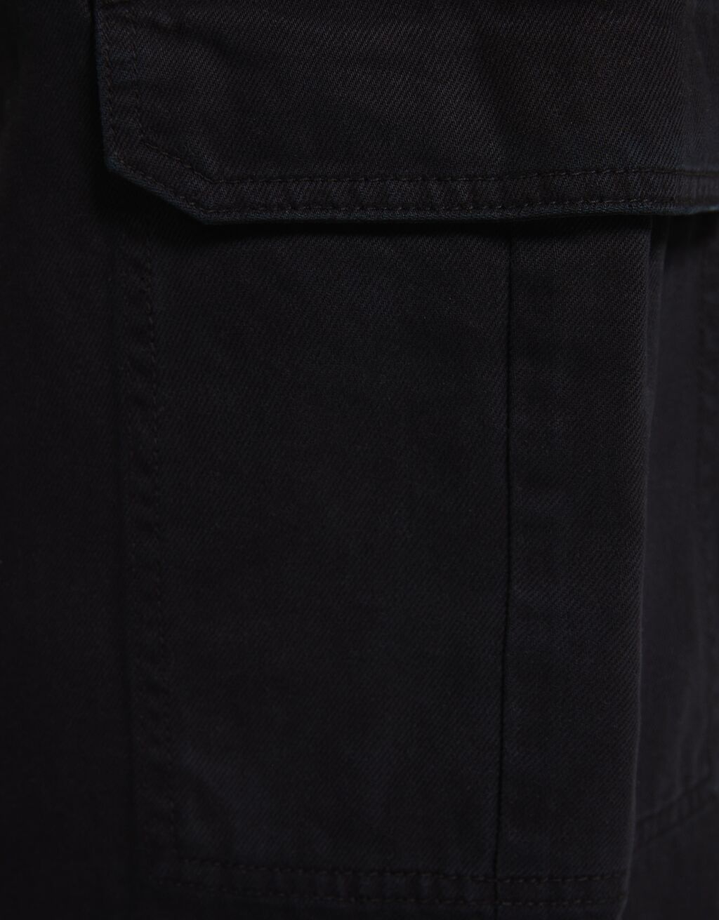 Cotton cargo trousers-Black-5