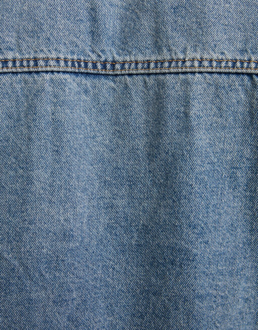 Blouson denim mouton synthétique-Bleu lavé-5