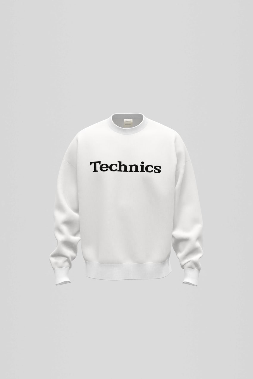 Sweatshirt Technics aus Plüsch-Weiss-0