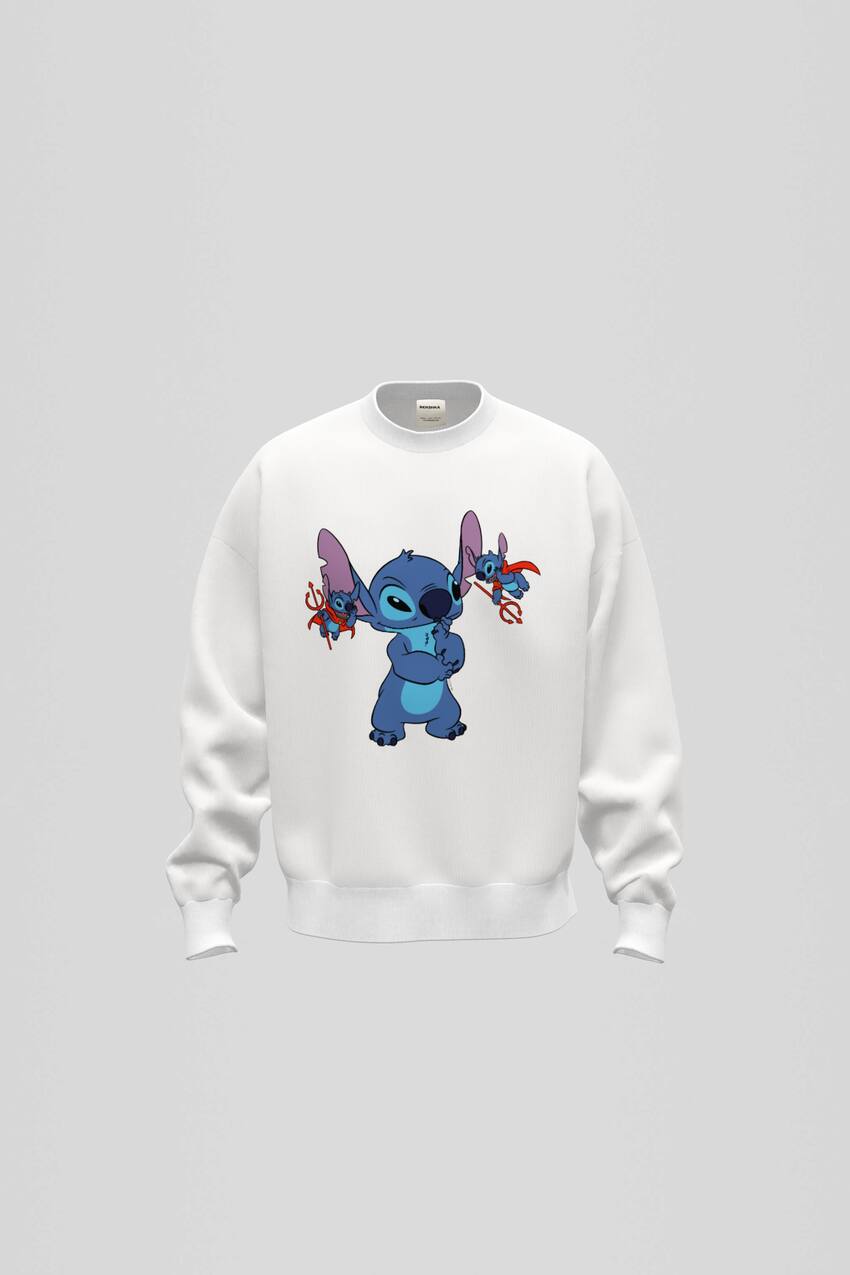 Lilo & Stitch plush sweatshirt-White-0