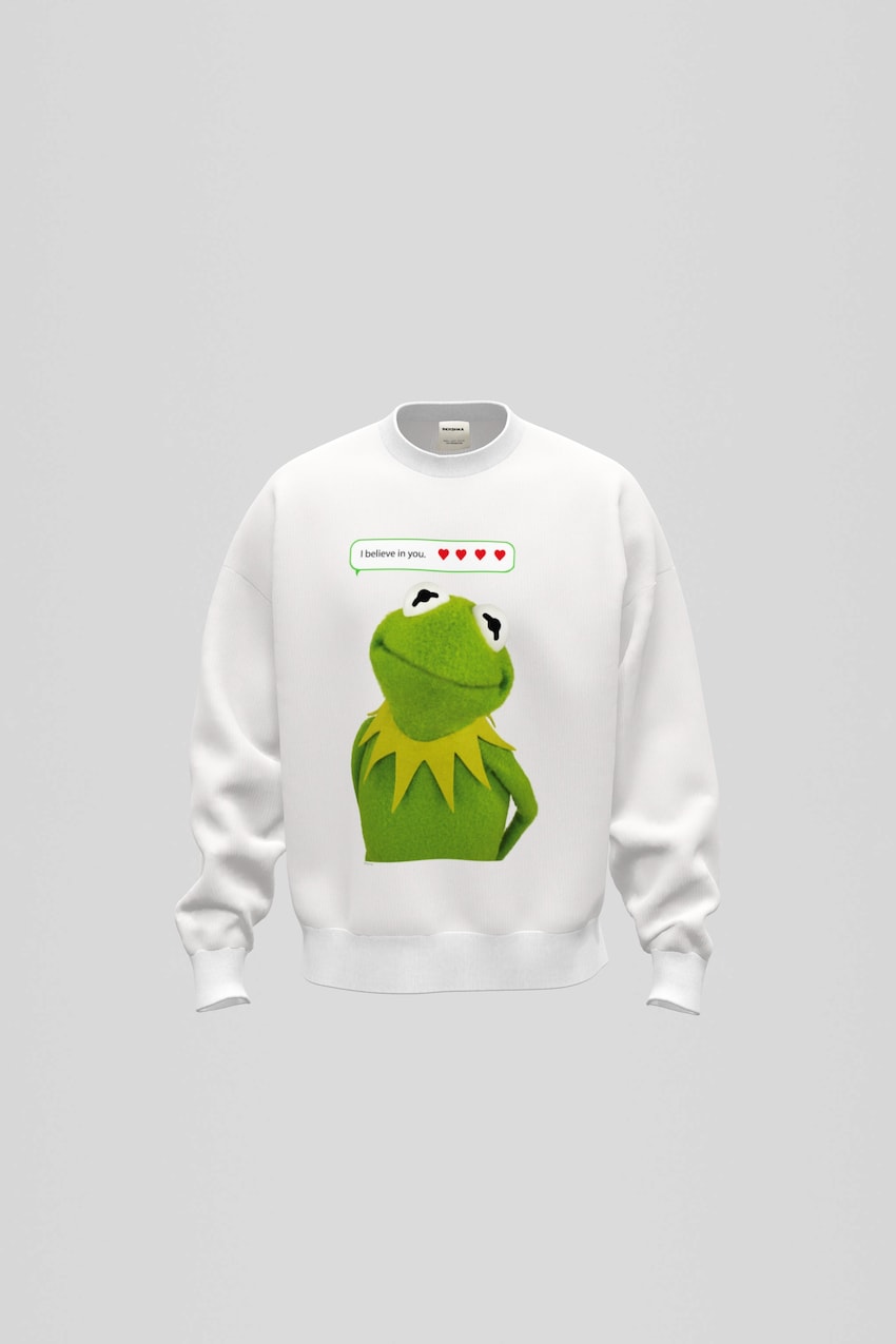 Sweat Muppets molleton-Blanc-0