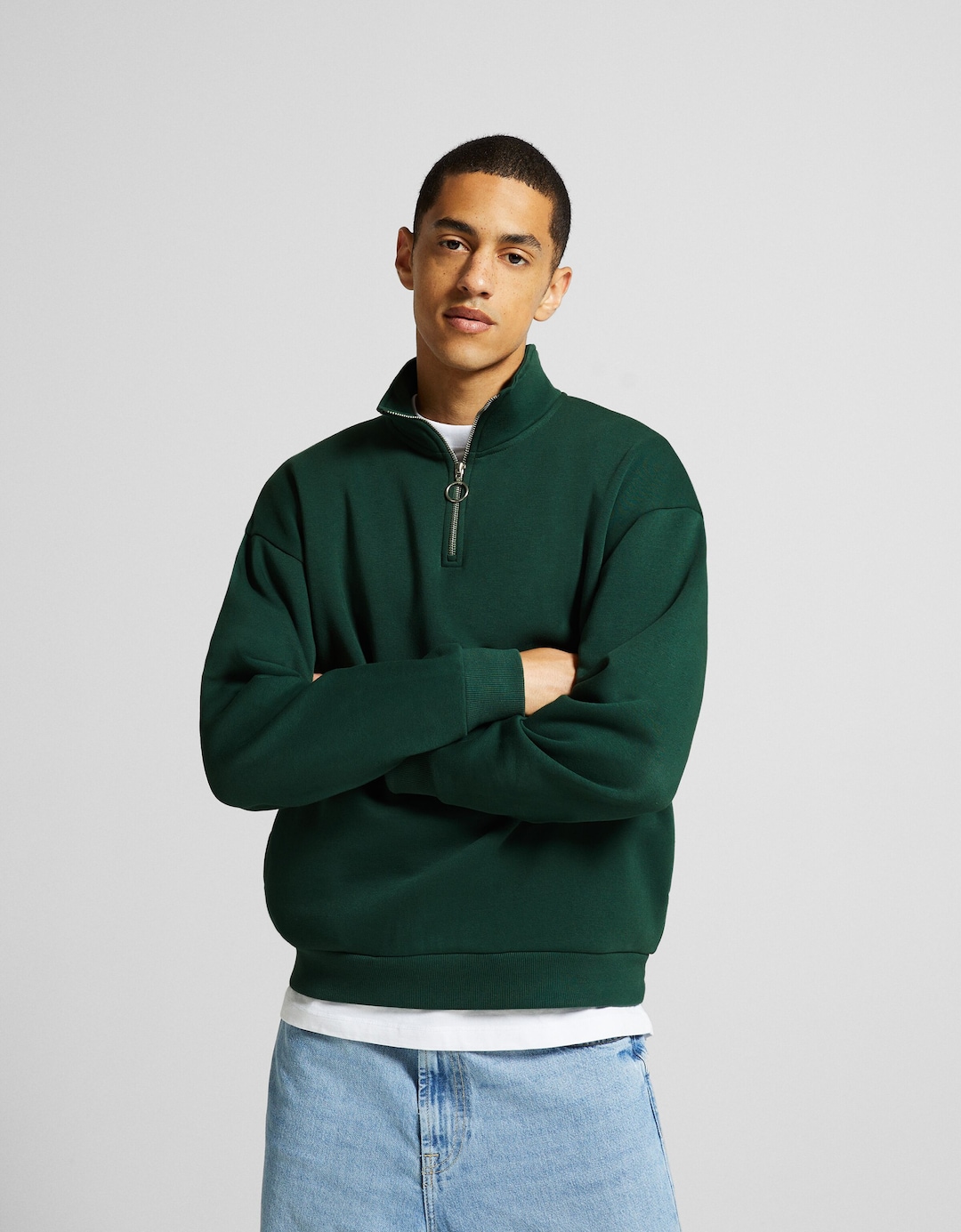 Sudadera oversize cuello subido