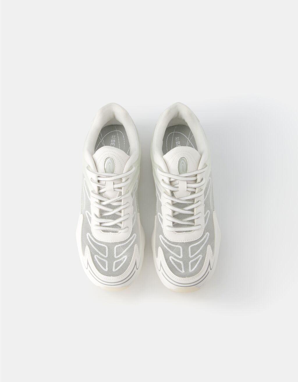 Contrast trainers with transparent mesh-WHITE-3
