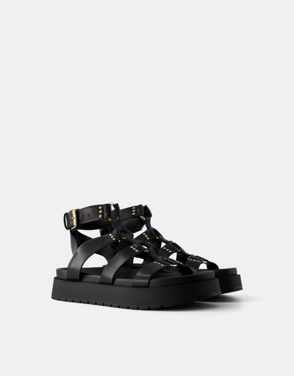 Sandales plateforme boucles-Noir-0