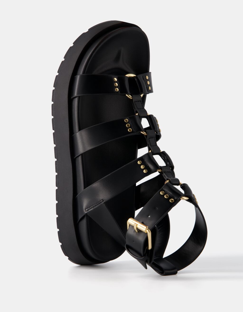 Sandales plateforme boucles-Noir-1