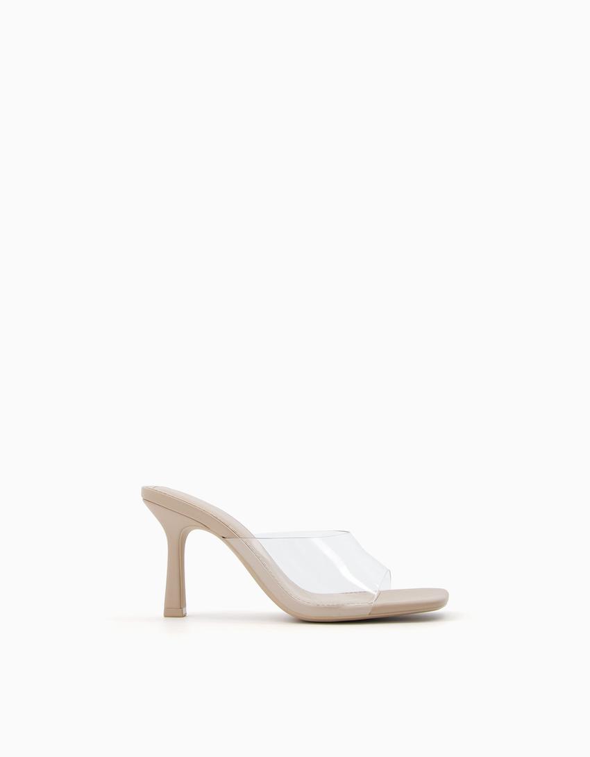 Mules talon vinyle-Transparent-4